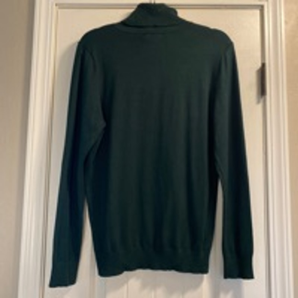 Womens Calvin Klein Green Turtleneck Sweater Size L - Picture 3 of 6